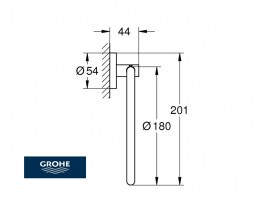 MEDIDAS TOALLERO ANILLA ESSENTIALS GROHE